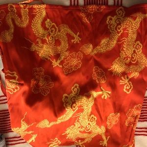 Red and yellow crop top. Very stylish and comfortable.